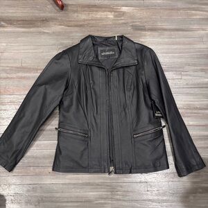 La Nouvelle Renaissance Black Leather Jacket